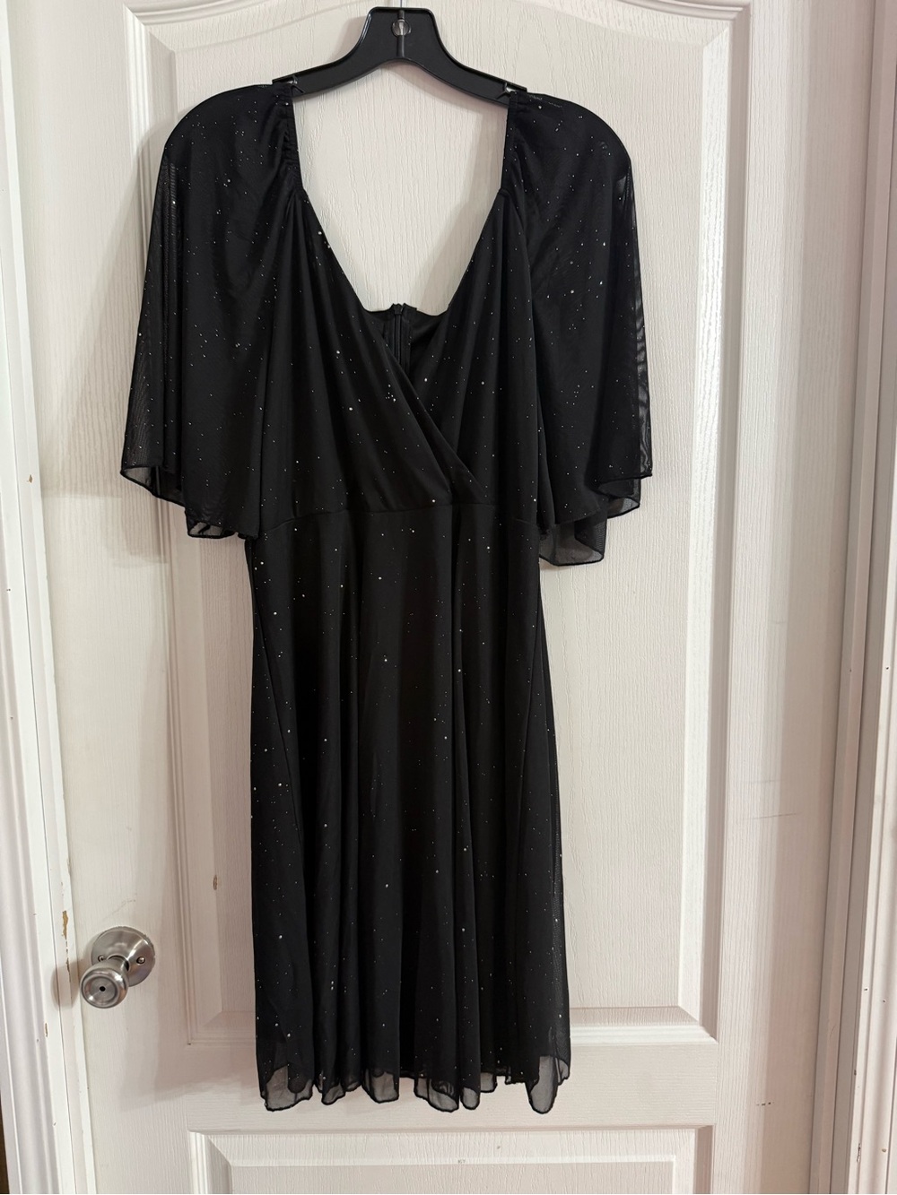 SHEIN Curve Women’s Black Silver Sparkle Dress Sz 2X. JY-60